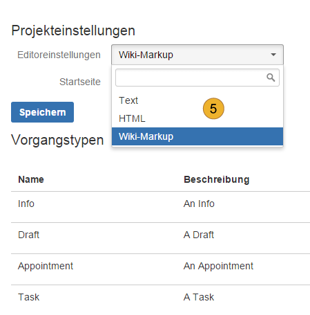 AgileMinutes - Protokoll fertigstellen (PDF Export) - Projekteinstellungen (Wiki-Markup, HTML, Text