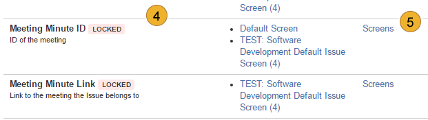 AgileMinutes - adding references - JIRA Screens