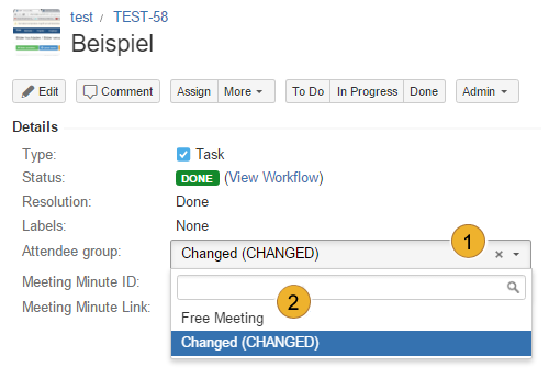 AgileMinutes - adding references - edit field